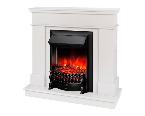 RealFlame Электрокамин Selena STD WT молочный с очагом Fobos Lux Black