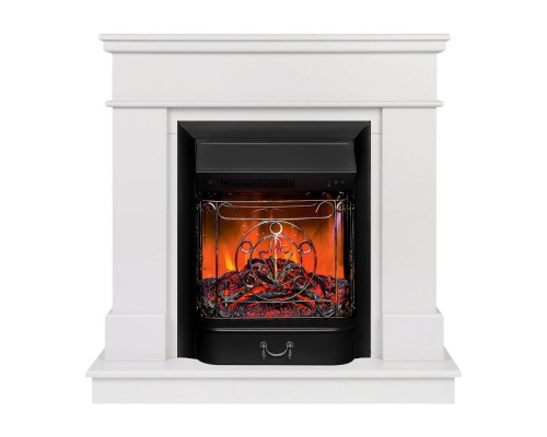 RealFlame Электрокамин Selena STD WT молочный с очагом Majestic Lux Black