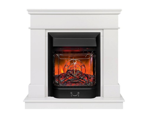 RealFlame Электрокамин Selena STD WT молочный с очагом Majestic Lux Black RC