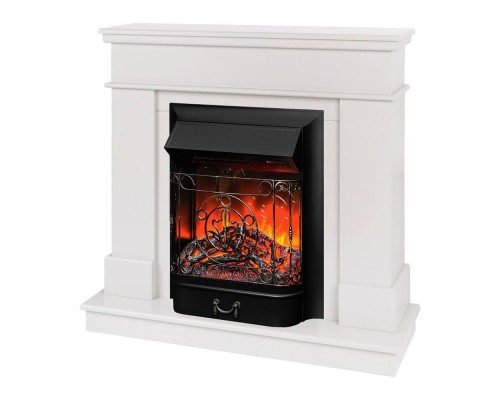 RealFlame Электрокамин Selena STD WT молочный с очагом Majestic Lux Black RC