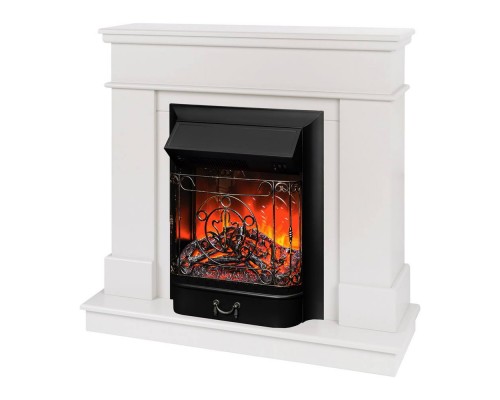RealFlame Электрокамин Selena STD WT молочный с очагом Majestic Lux Black