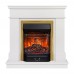 RealFlame Электрокамин Selena STD WT молочный с очагом Majestic Lux Brass