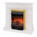 RealFlame Электрокамин Selena STD WT молочный с очагом Majestic Lux Brass