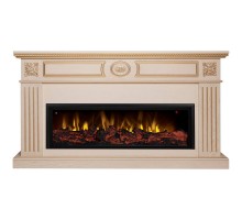RealFlame Электрокамин Siena 42/BV WT белый дуб с золотой патиной с очагом Beverly 1000