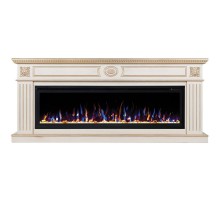 RealFlame Электрокамин Siena 60 WT белый дуб с золотой патиной с очагом Saphir 60