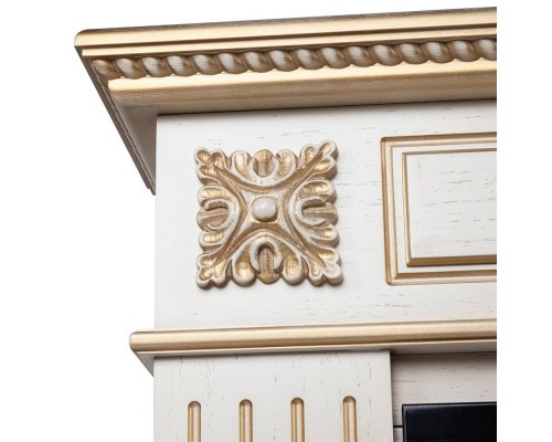 RealFlame Электрокамин Siena 60 WT белый дуб с золотой патиной с очагом Saphir 60