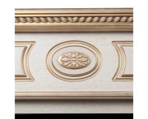 RealFlame Электрокамин Siena 60 WT белый дуб с золотой патиной с очагом Saphir 60