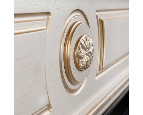 RealFlame Электрокамин Siena 60 WT белый дуб с золотой патиной с очагом Saphir 60