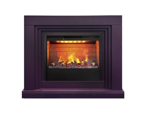 RealFlame Электрокамин Stanley 26 Plum сливовый с очагом 3D Helios 26