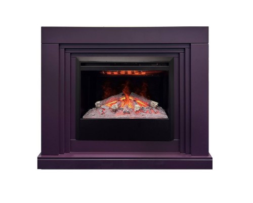 RealFlame Электрокамин Stanley 26 Plum сливовый с очагом 3D Helios 26 SBG