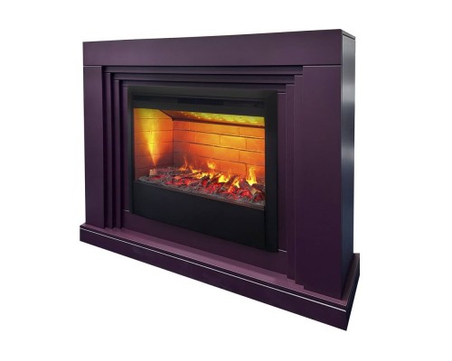 RealFlame Электрокамин Stanley 26 Plum сливовый с очагом 3D Helios 26