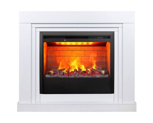 RealFlame Электрокамин Stanley 26 WT белый с очагом 3D Helios 26
