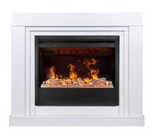 RealFlame Электрокамин Stanley 26 WT белый с очагом 3D Helios 26 SBG