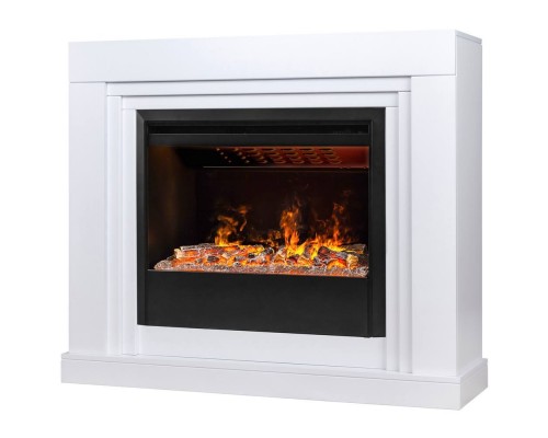 RealFlame Электрокамин Stanley 26 WT белый с очагом 3D Helios 26 SBG