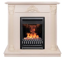 RealFlame Электрокамин Stefania WT айвори с очагом 3D Oregan