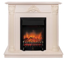 RealFlame Электрокамин Stefania WT айвори с очагом Fobos Lux Black RC