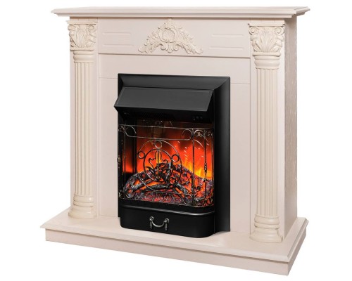 RealFlame Электрокамин Stefania WT айвори с очагом Majestic Lux Black