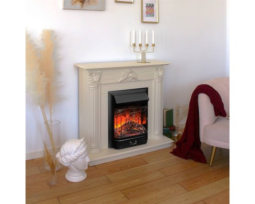 RealFlame Электрокамин Stefania WT айвори с очагом Majestic Lux Black