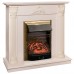 RealFlame Электрокамин Stefania WT айвори с очагом Majestic Lux Brass