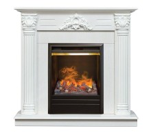 RealFlame Электрокамин Stefania WT белое золото с очагом 3D Olympic
