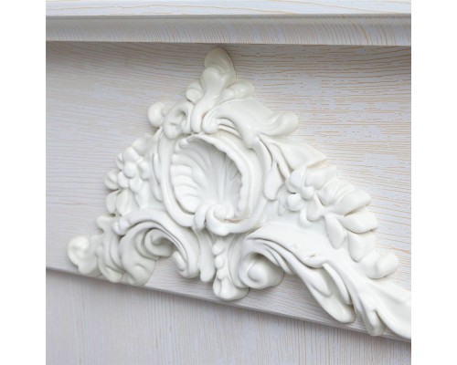 RealFlame Электрокамин Stefania WT белое золото с очагом Fobos Lux Black