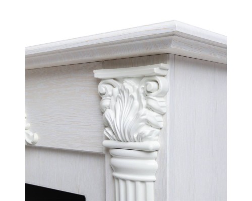 RealFlame Электрокамин Stefania WT белое золото с очагом Fobos Lux Black