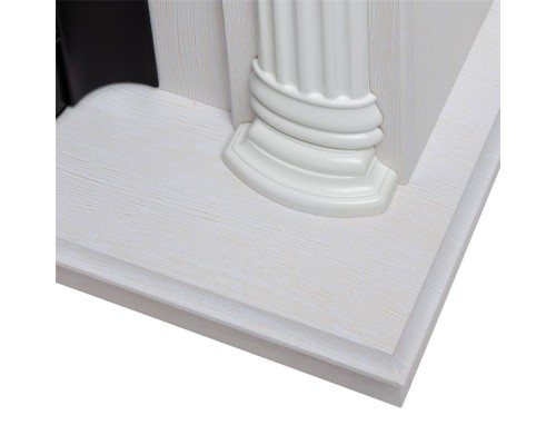 RealFlame Электрокамин Stefania WT белое золото с очагом Fobos Lux Black