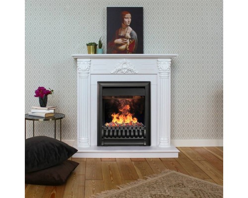 RealFlame Электрокамин Stefania WT белое золото с очагом 3D Oregan