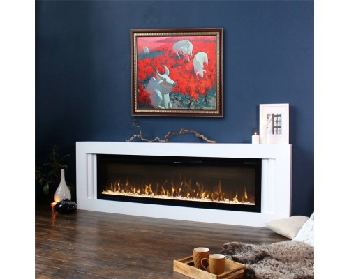 RealFlame Электрокамин Stockholm 60 WT белый с очагом Saphir 60