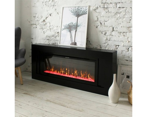 RealFlame Электрокамин Stockholm BLM черный с очагом Saphir 42