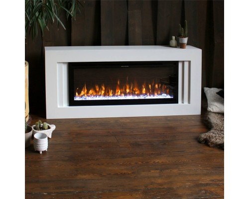 RealFlame Электрокамин Stockholm WT белый с очагом Saphir 42