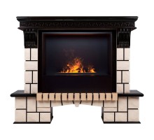 RealFlame Электрокамин Stone 26 AO античный дуб с очагом 3D Cassette 630 Black Panel