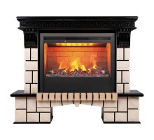 RealFlame Электрокамин Stone 26 AO античный дуб с очагом 3D Helios 26