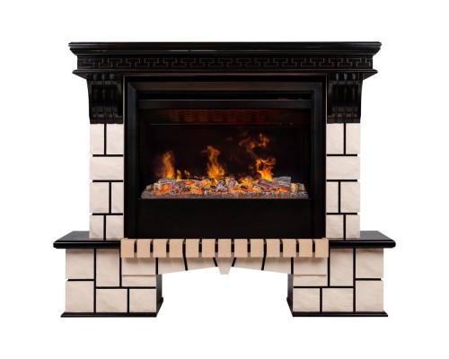 RealFlame Электрокамин Stone 26 AO античный дуб с очагом 3D Helios 26 SBG