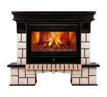 RealFlame Электрокамин Stone 26 AO античный дуб с очагом 3D Novara