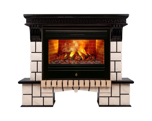 RealFlame Электрокамин Stone 26 AO античный дуб с очагом 3D Novara