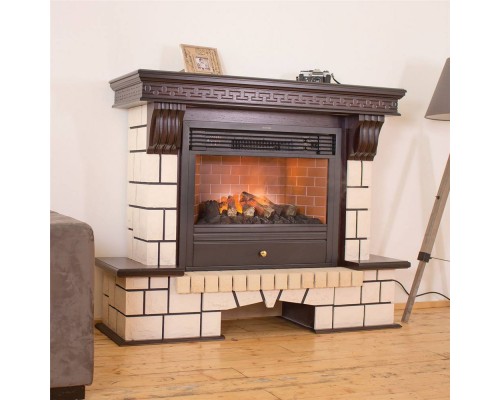 RealFlame Электрокамин Stone 26 AO античный дуб с очагом 3D Novara