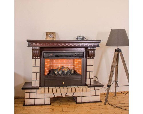 RealFlame Электрокамин Stone 26 AO античный дуб с очагом 3D Novara