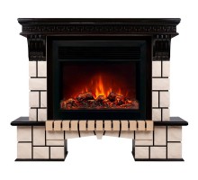 RealFlame Электрокамин Stone 26 AO античный дуб с очагом Moonblaze Black