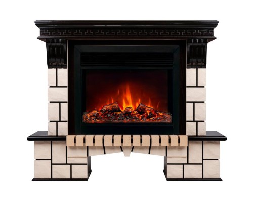 RealFlame Электрокамин Stone 26 AO античный дуб с очагом Moonblaze Black