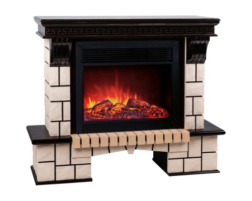 RealFlame Электрокамин Stone 26 AO античный дуб с очагом Moonblaze Black