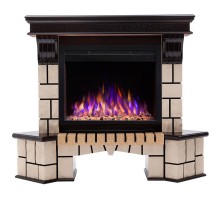 RealFlame Электрокамин Stone Coner AO античный дуб с очагом Saphir 25,5