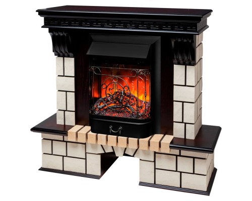 RealFlame Электрокамин Stone STD AO античный дуб с Majestic Lux Black