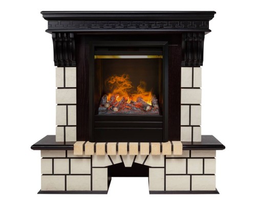 RealFlame Электрокамин Stone STD AO античный дуб с очагом 3D Olympic
