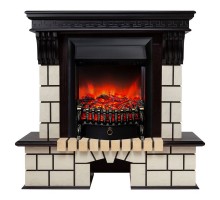 RealFlame Электрокамин Stone STD AO античный дуб с очагом Fobos Lux Black