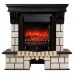 RealFlame Электрокамин Stone STD AO античный дуб с очагом Fobos Lux Black