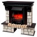 RealFlame Электрокамин Stone STD AO античный дуб с очагом Fobos Lux Black