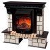 RealFlame Электрокамин Stone STD AO античный дуб с очагом Majestic Lux Black RC