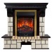 RealFlame Электрокамин Stone STD AO античный дуб с очагом Majestic Lux Brass
