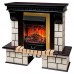 RealFlame Электрокамин Stone STD AO античный дуб с очагом Majestic Lux Brass